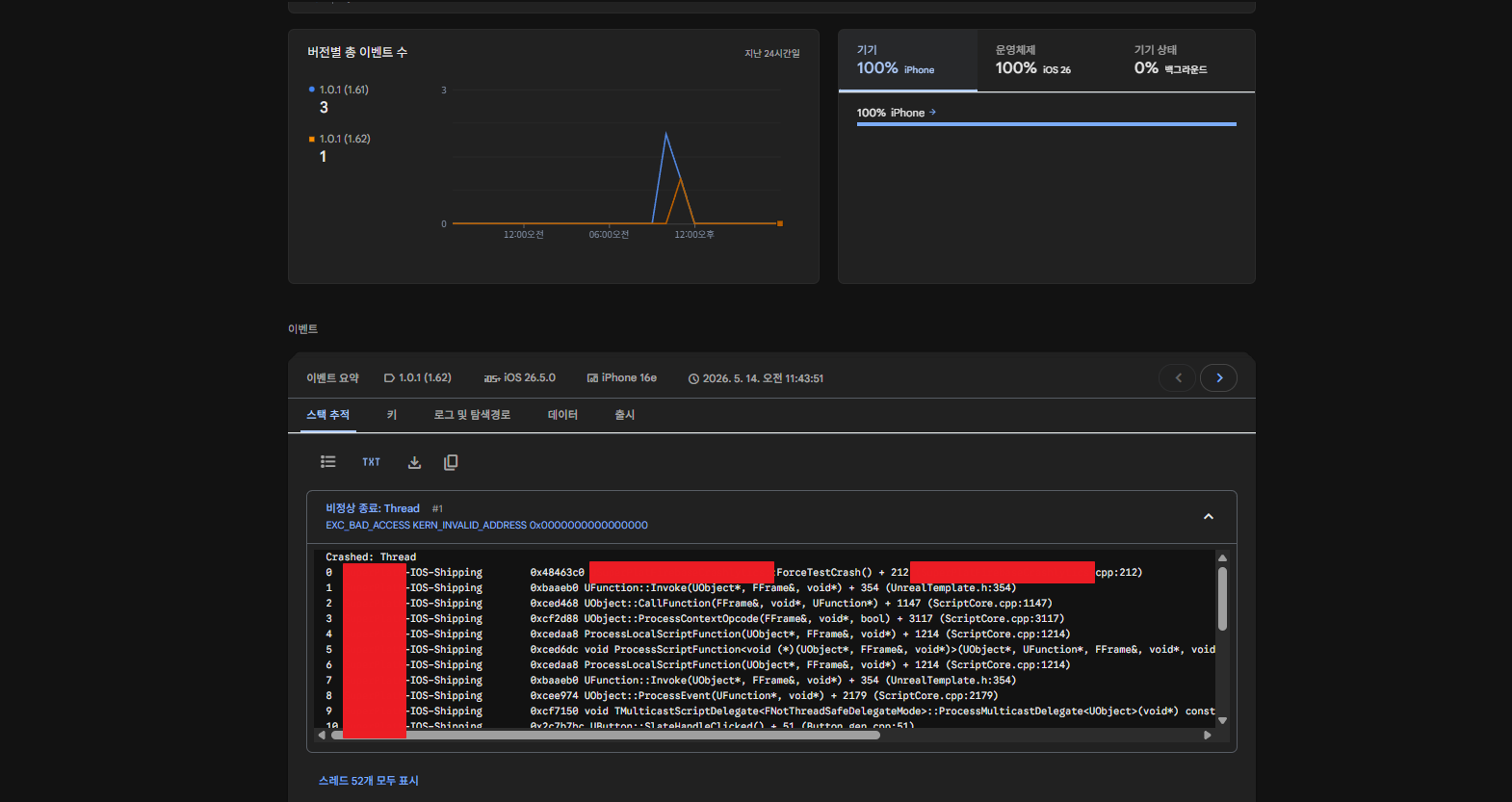 Crashlytics Stack Trace for UE5